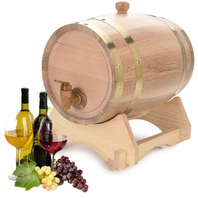 MCKENSA Tonneau De Vin Vintage En Chêne De 5 Litres Pour Bière, Whisky, Rhum Et Porto - Publicité MCKENSA Tonneau De Vin Vintage En Chêne De 5 Litres Pour Bière, Whisky, Rhum Et Porto - Publicité