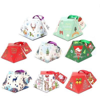 FATRD 24 Boîtes En Papier Pour Bonbons, Biscuits Et Pâtisseries, Idéales Comme Cadeaux Ou Boîtes De Rangement Pour Noël, Avec Étiquette À Suspendre (style Aléatoire, Étiquette À Suspendre De Style Aléatoire - Publicité FATRD 24 Boîtes En Papier Pour Bonbons, Biscuits Et Pâtisseries, Idéales Comme Cadeaux Ou Boîtes De Rangement Pour Noël, Avec Étiquette À Suspendre (style Aléatoire, Étiquette À Suspendre De Style Aléatoire - Publicité