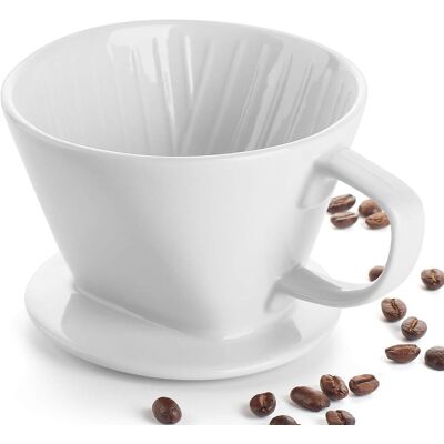 OEM Filtre À Café Non Électrique, Accessoire En Porcelaine Pour Infusion Lente À La Maison, Dans Les Cafés Et Restaurants, Méthode D'Infusion Manuelle Simple, Blanc - Publicité OEM Filtre À Café Non Électrique, Accessoire En Porcelaine Pour Infusion Lente À La Maison, Dans Les Cafés Et Restaurants, Méthode D'Infusion Manuelle Simple, Blanc - Publicité