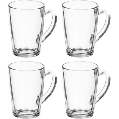 OEM 4x Verre À Thé, Poignée, Verre, 320 Ml, Transparent, Thé, Café, Cacao, Cappuccino, Quotidien - Publicité OEM 4x Verre À Thé, Poignée, Verre, 320 Ml, Transparent, Thé, Café, Cacao, Cappuccino, Quotidien - Publicité