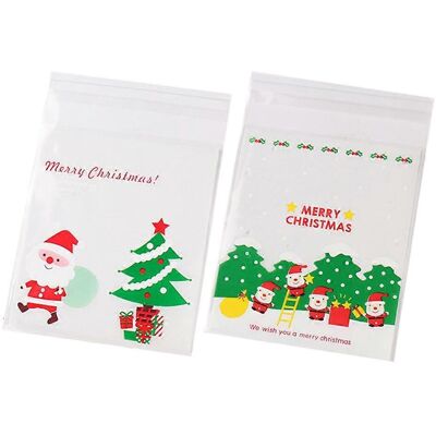 FATRD 200 Sachets Autocollants Pour Biscuits, Bonbons Et Pâtisseries, Sur Le Thème De Noël-200pcs - Publicité FATRD 200 Sachets Autocollants Pour Biscuits, Bonbons Et Pâtisseries, Sur Le Thème De Noël-200pcs - Publicité