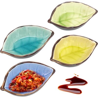 OEM Petits Bols À Sauce En Céramique En Forme De Feuille, 7 X 10 Cm, 4 Couleurs, Mini Bols À Apéritif, Bols À Sauce Soja, Sauces, Épices - Publicité OEM Petits Bols À Sauce En Céramique En Forme De Feuille, 7 X 10 Cm, 4 Couleurs, Mini Bols À Apéritif, Bols À Sauce Soja, Sauces, Épices - Publicité