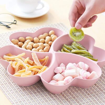 ALVIOR Platter Cœur - Plateau De Service À Compartiments - Pour Apéritifs, Trempettes, Fruits, Bonbons, Noix - 11 Pouces - Blanc - Publicité ALVIOR Platter Cœur - Plateau De Service À Compartiments - Pour Apéritifs, Trempettes, Fruits, Bonbons, Noix - 11 Pouces - Blanc - Publicité