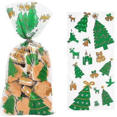 YUDO 50 Sachets Cadeaux Transparents En Pvc Avec Motif Père Noël, Sapin Et Renne, Parfaits Pour Emballer Des Bonbons, Des Biscuits Et Autres Gourmandises.-style5 - Publicité YUDO 50 Sachets Cadeaux Transparents En Pvc Avec Motif Père Noël, Sapin Et Renne, Parfaits Pour Emballer Des Bonbons, Des Biscuits Et Autres Gourmandises.-style5 - Publicité