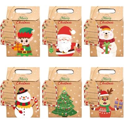 FOGSHIELD Lot De 24 Boîtes À Bonbons De Noël Père Noël – Coffrets Cadeaux Créatifs En Papier Kraft Pour Biscuits, Chocolats Et Cadeaux De Fête - Publicité FOGSHIELD Lot De 24 Boîtes À Bonbons De Noël Père Noël – Coffrets Cadeaux Créatifs En Papier Kraft Pour Biscuits, Chocolats Et Cadeaux De Fête - Publicité