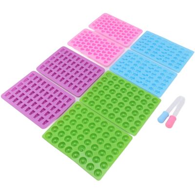 MCKENSA 10 Moules À Bonbons En Silicone En Forme De Mini Dinosaure, Ours, Cœur Et Donut, Résistants Aux Hautes Et Basses Températures, Avec Pipettes Pour Vos Créations Diy - Publicité MCKENSA 10 Moules À Bonbons En Silicone En Forme De Mini Dinosaure, Ours, Cœur Et Donut, Résistants Aux Hautes Et Basses Températures, Avec Pipettes Pour Vos Créations Diy - Publicité