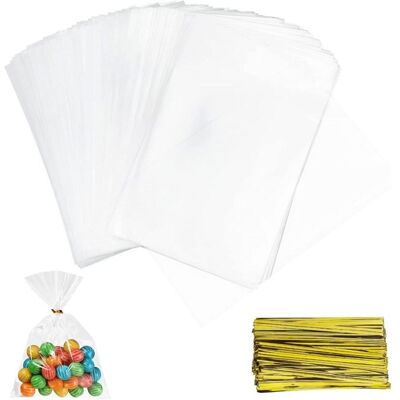 Melissa Houhence – Lot De 200 Sachets Transparents 10 X 15 Cm – En Opp Non Toxique – Pour Bonbons, Biscuits, Chocolat, Emballage Cadeau Mariage - Publicité Melissa Houhence – Lot De 200 Sachets Transparents 10 X 15 Cm – En Opp Non Toxique – Pour Bonbons, Biscuits, Chocolat, Emballage Cadeau Mariage - Publicité
