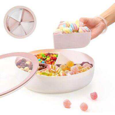 IRISFR Boîte De Rangement Amovible Pour Nourriture - Convient Pour Snacks, Noix, Bonbons, Biscuits - Rose - Publicité IRISFR Boîte De Rangement Amovible Pour Nourriture - Convient Pour Snacks, Noix, Bonbons, Biscuits - Rose - Publicité