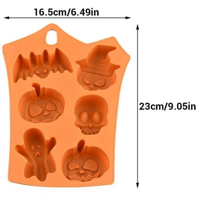 MCKENSA Lot De 2 Moules À Pâtisserie En Silicone Pour Halloween : Citrouille, Squelette, Tête, Chauve-souris, Fantôme, Gâteau, Cupcake, Chocolat. Outils De Pâtisserie Diy Pour Halloween - Publicité MCKENSA Lot De 2 Moules À Pâtisserie En Silicone Pour Halloween : Citrouille, Squelette, Tête, Chauve-souris, Fantôme, Gâteau, Cupcake, Chocolat. Outils De Pâtisserie Diy Pour Halloween - Publicité