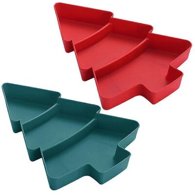 LISATR Lot De 2 Assiettes À Bonbons En Forme De Sapin De Noël, Pour Apéritifs, Confiseries, Fruits Secs Et Autres Gourmandises. Idéales Pour Les Gâteaux, Les Pâtisseries Et Les Desserts.-26.00x18.00x3.00cm - Publicité LISATR Lot De 2 Assiettes À Bonbons En Forme De Sapin De Noël, Pour Apéritifs, Confiseries, Fruits Secs Et Autres Gourmandises. Idéales Pour Les Gâteaux, Les Pâtisseries Et Les Desserts.-26.00x18.00x3.00cm - Publicité