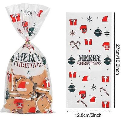 YUDO 50 Sachets Cadeaux Transparents En Pvc Avec Motif Père Noël, Sapin Et Renne, Parfaits Pour Emballer Des Bonbons, Des Biscuits Et Autres Gourmandises.-style14 - Publicité YUDO 50 Sachets Cadeaux Transparents En Pvc Avec Motif Père Noël, Sapin Et Renne, Parfaits Pour Emballer Des Bonbons, Des Biscuits Et Autres Gourmandises.-style14 - Publicité