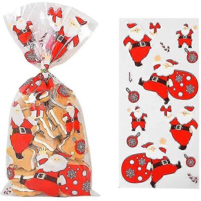 YUDO 50 Sachets Cadeaux Transparents En Pvc Avec Motif Père Noël, Sapin Et Renne, Parfaits Pour Emballer Des Bonbons, Des Biscuits Et Autres Gourmandises.-style6 - Publicité YUDO 50 Sachets Cadeaux Transparents En Pvc Avec Motif Père Noël, Sapin Et Renne, Parfaits Pour Emballer Des Bonbons, Des Biscuits Et Autres Gourmandises.-style6 - Publicité