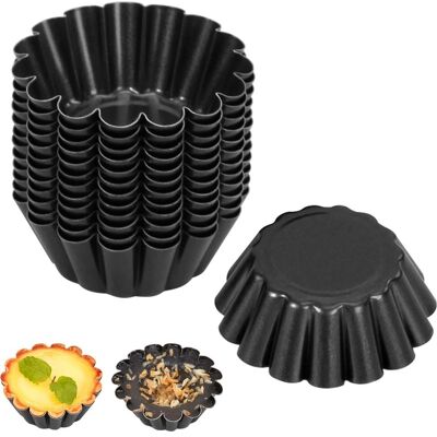 Vision Lot De 12 Mini Moules À Tartelettes En Métal, 6,3 X 2,4 Cm, Pour Tartes Aux Fruits, Tartes Au Chocolat, Quiches, Muffins - Publicité Vision Lot De 12 Mini Moules À Tartelettes En Métal, 6,3 X 2,4 Cm, Pour Tartes Aux Fruits, Tartes Au Chocolat, Quiches, Muffins - Publicité