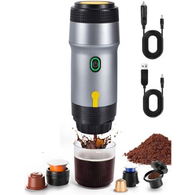 OEM Machine À Expresso Portable 3 En 1, Auto-chauffante, Pour Capsules Et Café Moulu, Pour Les Voyages, Le Camping-car, La Randonnée Et Le Camping-dou - Publicité OEM Machine À Expresso Portable 3 En 1, Auto-chauffante, Pour Capsules Et Café Moulu, Pour Les Voyages, Le Camping-car, La Randonnée Et Le Camping-dou - Publicité