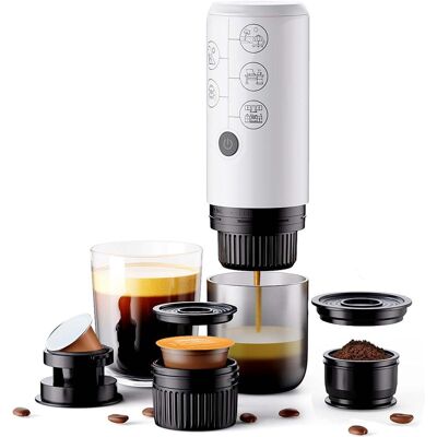 OEM Machine À Expresso Électrique Portable 3 En 1, Extraction En Une Seule Touche, Compatible Avec Les Capsules Ns Et Dg Et Le Café Moulu. Publicité OEM Machine À Expresso Électrique Portable 3 En 1, Extraction En Une Seule Touche, Compatible Avec Les Capsules Ns Et Dg Et Le Café Moulu. Publicité