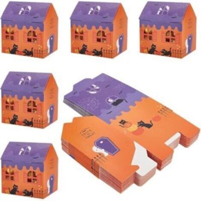 TRYWISE 20 Boîtes En Carton Pour Bonbons D’halloween – Boîtes Décoratives Thématiques Avec Chat, Idéales Pour Biscuits, Friandises Et Cadeaux – Emballages Festifs Réutilisables Pour La Fête D’halloween - Publicité TRYWISE 20 Boîtes En Carton Pour Bonbons D’halloween – Boîtes Décoratives Thématiques Avec Chat, Idéales Pour Biscuits, Friandises Et Cadeaux – Emballages Festifs Réutilisables Pour La Fête D’halloween - Publicité