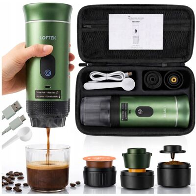 OEM Cafetière À Pression Portable 3 En 1 80 Ml – Compatible Capsules Nespresso Et Café Moulu – Haute Pression 20 Bars – Chargement Usb-c - Publicité OEM Cafetière À Pression Portable 3 En 1 80 Ml – Compatible Capsules Nespresso Et Café Moulu – Haute Pression 20 Bars – Chargement Usb-c - Publicité