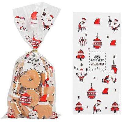 YUDO 50 Sachets Cadeaux Transparents En Pvc Avec Motif Père Noël, Sapin Et Renne, Parfaits Pour Emballer Des Bonbons, Des Biscuits Et Autres Gourmandises.-style2 - Publicité YUDO 50 Sachets Cadeaux Transparents En Pvc Avec Motif Père Noël, Sapin Et Renne, Parfaits Pour Emballer Des Bonbons, Des Biscuits Et Autres Gourmandises.-style2 - Publicité