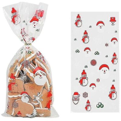 YUDO 50 Sachets Cadeaux Transparents En Pvc Avec Motif Père Noël, Sapin Et Renne, Parfaits Pour Emballer Des Bonbons, Des Biscuits Et Autres Gourmandises.-style1 - Publicité YUDO 50 Sachets Cadeaux Transparents En Pvc Avec Motif Père Noël, Sapin Et Renne, Parfaits Pour Emballer Des Bonbons, Des Biscuits Et Autres Gourmandises.-style1 - Publicité