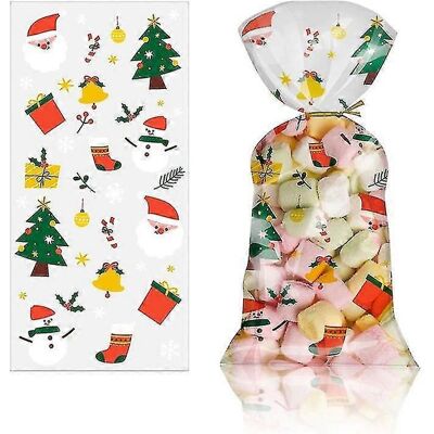YUDO 50 Sachets Cadeaux Transparents En Pvc Avec Motif Père Noël, Sapin Et Renne, Parfaits Pour Emballer Des Bonbons, Des Biscuits Et Autres Gourmandises.-style12 - Publicité YUDO 50 Sachets Cadeaux Transparents En Pvc Avec Motif Père Noël, Sapin Et Renne, Parfaits Pour Emballer Des Bonbons, Des Biscuits Et Autres Gourmandises.-style12 - Publicité