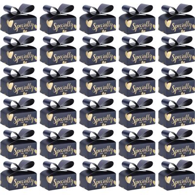 MCKENSA 30 Boîtes À Bonbons Avec Nœud Papillon, Idéales Pour Offrir Des Biscuits, Pour Les Fêtes, Noël, Les Anniversaires Et Les Mariages (bleu). Publicité MCKENSA 30 Boîtes À Bonbons Avec Nœud Papillon, Idéales Pour Offrir Des Biscuits, Pour Les Fêtes, Noël, Les Anniversaires Et Les Mariages (bleu). Publicité