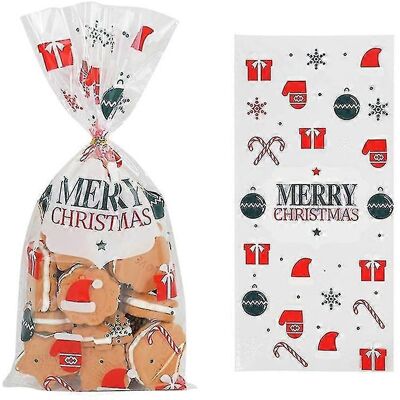 YUDO 50 Sachets Cadeaux Transparents En Pvc Avec Motif Père Noël, Sapin Et Renne, Parfaits Pour Emballer Des Bonbons, Des Biscuits Et Autres Gourmandises.-style4 - Publicité YUDO 50 Sachets Cadeaux Transparents En Pvc Avec Motif Père Noël, Sapin Et Renne, Parfaits Pour Emballer Des Bonbons, Des Biscuits Et Autres Gourmandises.-style4 - Publicité