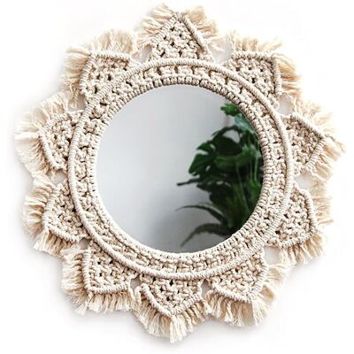 HERUSI Miroir De Maquillage Décoratif Bohème - L Avec Miroir - Publicité HERUSI Miroir De Maquillage Décoratif Bohème - L Avec Miroir - Publicité