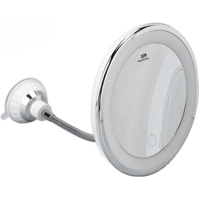 A MOON Miroir De Maquillage Led Grossissement X10, Luminosité Réglable, Trois Couleurs D'Éclairage, Ventouse - Publicité A MOON Miroir De Maquillage Led Grossissement X10, Luminosité Réglable, Trois Couleurs D'Éclairage, Ventouse - Publicité