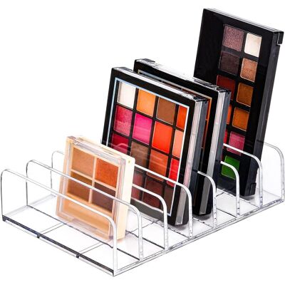 SYMOLEXA 1 - Organisateur De Maquillage - Range Palette - 7 Compartiments Pour Cosmétiques Et Ombres À Paupières - Pour Salle De Bain Et Vanité - Transparent - 17x12,5x4cm - Publicité SYMOLEXA 1 - Organisateur De Maquillage - Range Palette - 7 Compartiments Pour Cosmétiques Et Ombres À Paupières - Pour Salle De Bain Et Vanité - Transparent - 17x12,5x4cm - Publicité