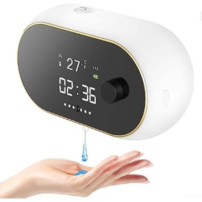 OEM Distributeur De Savon Liquide Mural Sans Contact Avec Capteur Infrarouge,rechargeable Usb,pour Cuisine Et Salle De Bain,blanc Gel,450 Ml - Publicité OEM Distributeur De Savon Liquide Mural Sans Contact Avec Capteur Infrarouge,rechargeable Usb,pour Cuisine Et Salle De Bain,blanc Gel,450 Ml - Publicité