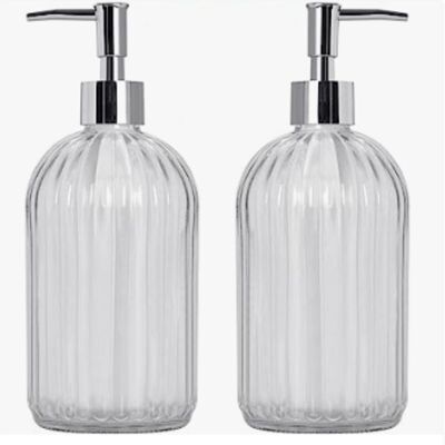 OEM Liquid Soap Dispenser, Dishwashing Liquid Dispenser Liquid Soap Dispenser 18oz/500ml Set Of 2 Glass Soap Dispenser For Shower Gel, Shampoo, Laundry - Publicité OEM Liquid Soap Dispenser, Dishwashing Liquid Dispenser Liquid Soap Dispenser 18oz/500ml Set Of 2 Glass Soap Dispenser For Shower Gel, Shampoo, Laundry - Publicité