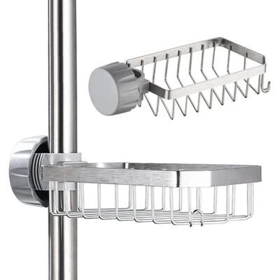 SANS MARQUE Porte-savon De Douche – Support De Shampoing De Douche, Aucun Perçage Requis, Adapté Aux Tiges De 25 À 40 Mm - Publicité SANS MARQUE Porte-savon De Douche – Support De Shampoing De Douche, Aucun Perçage Requis, Adapté Aux Tiges De 25 À 40 Mm - Publicité