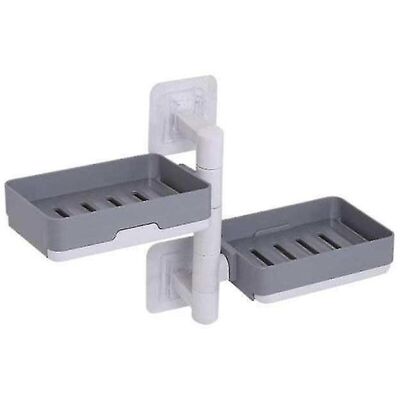 OEM Support De Savon Rotatif Poinçon Rotation Sans Poinçon Support De Savon Support Mural Montage Mural 2 Tier Soap Dish Shelf (gris) - Publicité OEM Support De Savon Rotatif Poinçon Rotation Sans Poinçon Support De Savon Support Mural Montage Mural 2 Tier Soap Dish Shelf (gris) - Publicité