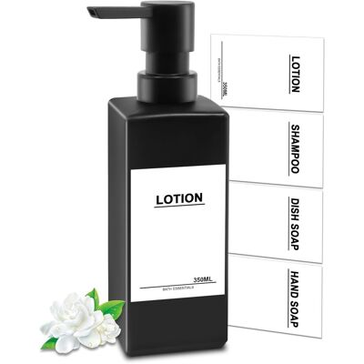 GRASSLIN 1pièce Distributeur De Savon En Verre Noir 350ml Distributeur Shampoing Et Gel Douche À Remplir Distributeur Savon Et Liquide Vaisselle Avec Tête De Pompe En Plastique Pour Savon Lotion Douche'noir'no - Publicité GRASSLIN 1pièce Distributeur De Savon En Verre Noir 350ml Distributeur Shampoing Et Gel Douche À Remplir Distributeur Savon Et Liquide Vaisselle Avec Tête De Pompe En Plastique Pour Savon Lotion Douche'noir'no - Publicité