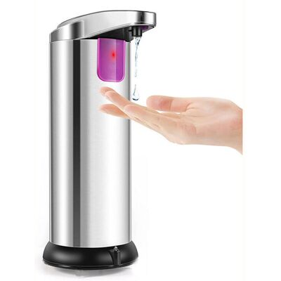 SANS MARQUE Distributeur De Savon En Acier Inoxydable Distributeur De Savon Liquide À Capteur Intelligent Automatique 250ml Lavage À La Main - Publicité SANS MARQUE Distributeur De Savon En Acier Inoxydable Distributeur De Savon Liquide À Capteur Intelligent Automatique 250ml Lavage À La Main - Publicité
