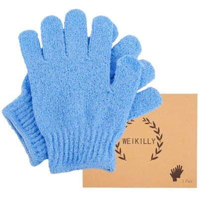 OEM Gants De Bain Pour Douche, 1 Paire De Gants De Lavage Exfoliants En Bambou Naturel Pour Le Corps, Le Visage Et Les Deux Mains (bleu), Ensoleillé - Publicité OEM Gants De Bain Pour Douche, 1 Paire De Gants De Lavage Exfoliants En Bambou Naturel Pour Le Corps, Le Visage Et Les Deux Mains (bleu), Ensoleillé - Publicité