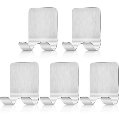 OEM Bardusch-lot De 5 Crochets Multi-usages Auto-adhésifs En Acier Inoxydable Pour Rasoir De Salle De Bain, Douche, Rasoir, Clés, Ustensiles De Cuisine, Serviette, Peignoir - Publicité OEM Bardusch-lot De 5 Crochets Multi-usages Auto-adhésifs En Acier Inoxydable Pour Rasoir De Salle De Bain, Douche, Rasoir, Clés, Ustensiles De Cuisine, Serviette, Peignoir - Publicité