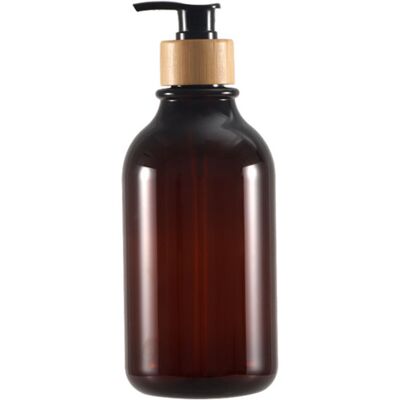 OEM 2 Pack 500ml Soap Dispenser For Shower Gel, Soap, Dishwashing Liquid For Kitchen, With Bamboo Pump And Soap Dish, Brown - Publicité OEM 2 Pack 500ml Soap Dispenser For Shower Gel, Soap, Dishwashing Liquid For Kitchen, With Bamboo Pump And Soap Dish, Brown - Publicité