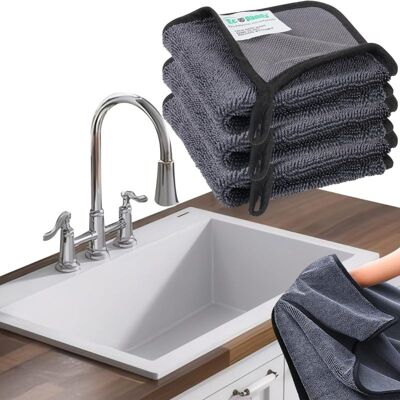 OEM Lot De 3 Lingettes Nettoyantes Visage Éclat Sans Rayures, En Microfibre Ultra-absorbante, Grises - Publicité OEM Lot De 3 Lingettes Nettoyantes Visage Éclat Sans Rayures, En Microfibre Ultra-absorbante, Grises - Publicité