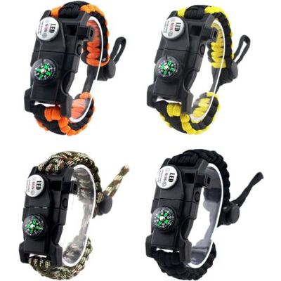 OEM Bracelets De Survie (pack De 4) S Matériel De Randonnée Kit D'Équipement De Camping Sauvage Kit De Survie D'Urgence Avec Allume-feu, Kit De Premiers Soins - Publicité OEM Bracelets De Survie (pack De 4) S Matériel De Randonnée Kit D'Équipement De Camping Sauvage Kit De Survie D'Urgence Avec Allume-feu, Kit De Premiers Soins - Publicité
