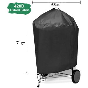GABRIELLE Housse Barbecue Rond Exterieur Imperméable, Tissu Oxford 420d, Coupe-vent, Anti-uv Bache De Protection Barbecue Bbq Grill Avec Poignées (71x68cm) - Noir - Publicité GABRIELLE Housse Barbecue Rond Exterieur Imperméable, Tissu Oxford 420d, Coupe-vent, Anti-uv Bache De Protection Barbecue Bbq Grill Avec Poignées (71x68cm) - Noir - Publicité