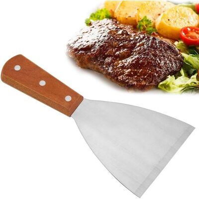 XISRENS Spatule Plancha, Grattoir Plancha Spatule Crepe Palette À Gril Grattoir Plancha Spatule Inox Spatule À Barbecue Pour Griller La Viande Teppanyaki Grillades Burger Et Nettoyer Plaque Du Barbecue Steak - Publicité XISRENS Spatule Plancha, Grattoir Plancha Spatule Crepe Palette À Gril Grattoir Plancha Spatule Inox Spatule À Barbecue Pour Griller La Viande Teppanyaki Grillades Burger Et Nettoyer Plaque Du Barbecue Steak - Publicité
