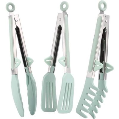 OEM 3 Pièces Pince Cuisine Inox, Silicone Alimentaire Résistant À 315°c, Pince Spaghetti Barbecue Et Service - Publicité OEM 3 Pièces Pince Cuisine Inox, Silicone Alimentaire Résistant À 315°c, Pince Spaghetti Barbecue Et Service - Publicité