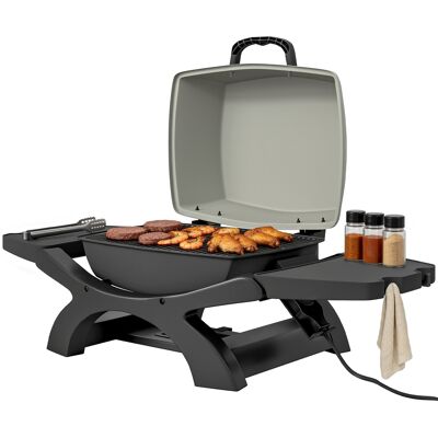 OEM Barbecue Électrique Extérieur 2300w, Barbecue De Table Portable Avec Grilles Émaillées, Étagères Latérales, Noir - Publicité OEM Barbecue Électrique Extérieur 2300w, Barbecue De Table Portable Avec Grilles Émaillées, Étagères Latérales, Noir - Publicité