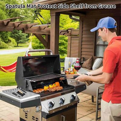 RDTD 2 Tapis De Spatule Silicone Gris Pour Barbecue Extérieur, Cuisson En Cuisine, Lot De 2 Accessoires De Gril - Publicité RDTD 2 Tapis De Spatule Silicone Gris Pour Barbecue Extérieur, Cuisson En Cuisine, Lot De 2 Accessoires De Gril - Publicité