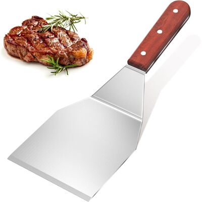 RYTTGOP 1 Spatule Cuisine, Acier Inoxydable, Manche Bois Ergonomique, Pour Barbecue Plancha Patisserie - Publicité RYTTGOP 1 Spatule Cuisine, Acier Inoxydable, Manche Bois Ergonomique, Pour Barbecue Plancha Patisserie - Publicité