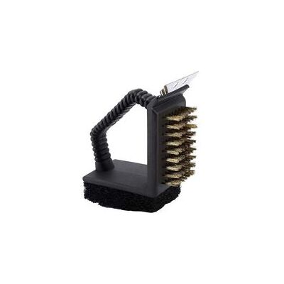 KINZON Brosse À Barbecue 3 En 1 Avec Poils En Acier, Grattoir Et Éponge Abrasive, Nettoyage Barbecue Avec Poignée Ergonomique, Accessoire De Nettoyage Pour Barbecue À Gaz Et Charbon - Publicité KINZON Brosse À Barbecue 3 En 1 Avec Poils En Acier, Grattoir Et Éponge Abrasive, Nettoyage Barbecue Avec Poignée Ergonomique, Accessoire De Nettoyage Pour Barbecue À Gaz Et Charbon - Publicité
