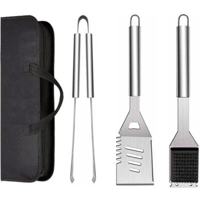 Bunthaus Ensemble Lot De 3 Ustensiles De Barbecue En Acier Inoxydable Avec Sac De Transport, Spatule, Pince Et Fourchette, Accessoires Pour Barbecue, Cuisine, Camping En Plein Air - Publicité Bunthaus Ensemble Lot De 3 Ustensiles De Barbecue En Acier Inoxydable Avec Sac De Transport, Spatule, Pince Et Fourchette, Accessoires Pour Barbecue, Cuisine, Camping En Plein Air - Publicité