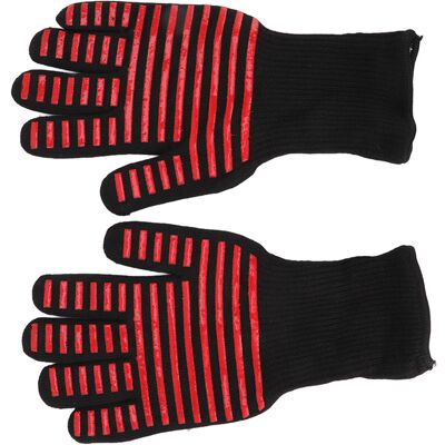 MCKENSA Lot De 2 Gants De Barbecue Ignifugés, Résistants Aux Hautes Températures Et Compatibles Avec Les Fours À Micro-ondes Pour Usage Industriel - Publicité MCKENSA Lot De 2 Gants De Barbecue Ignifugés, Résistants Aux Hautes Températures Et Compatibles Avec Les Fours À Micro-ondes Pour Usage Industriel - Publicité