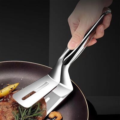 NXNHQPZ 1 Pince De Cuisson En Acier Inoxydable – Spatule Double Face Idéale Pour Retourner Au Barbecue, Griller Et Cuisiner À La Maison – Parfait Pour Le Steak, Le Pain, Le Hamburger, La Pizza, Les Tartes Et - Publicité NXNHQPZ 1 Pince De Cuisson En Acier Inoxydable – Spatule Double Face Idéale Pour Retourner Au Barbecue, Griller Et Cuisiner À La Maison – Parfait Pour Le Steak, Le Pain, Le Hamburger, La Pizza, Les Tartes Et - Publicité